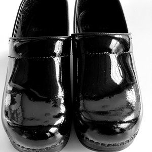 Professional Black Patent Dansko Clogs